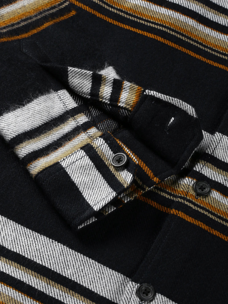 Thomas Scott Men Standard Striped Oversized Cotton Casual Shacket