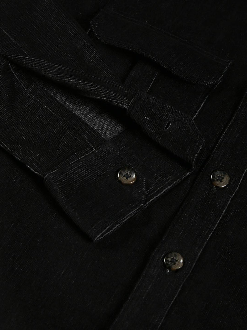 Thomas Scott Men Premium Slim Fit Corduroy Casual Shirt