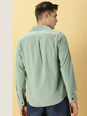 Thomas Scott Men Premium Slim Fit Corduroy Casual Shirt