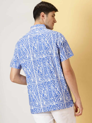 Thomas Scott Men Printed Smart Slim Fit Opaque Casual Shirt