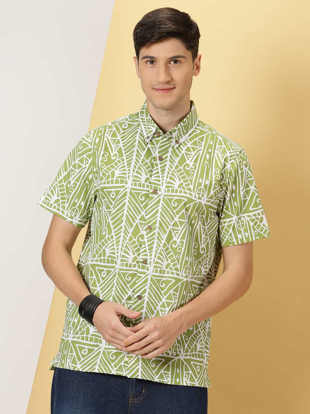 Thomas Scott Men Smart Slim Fit Opaque Printed Casual Shirt