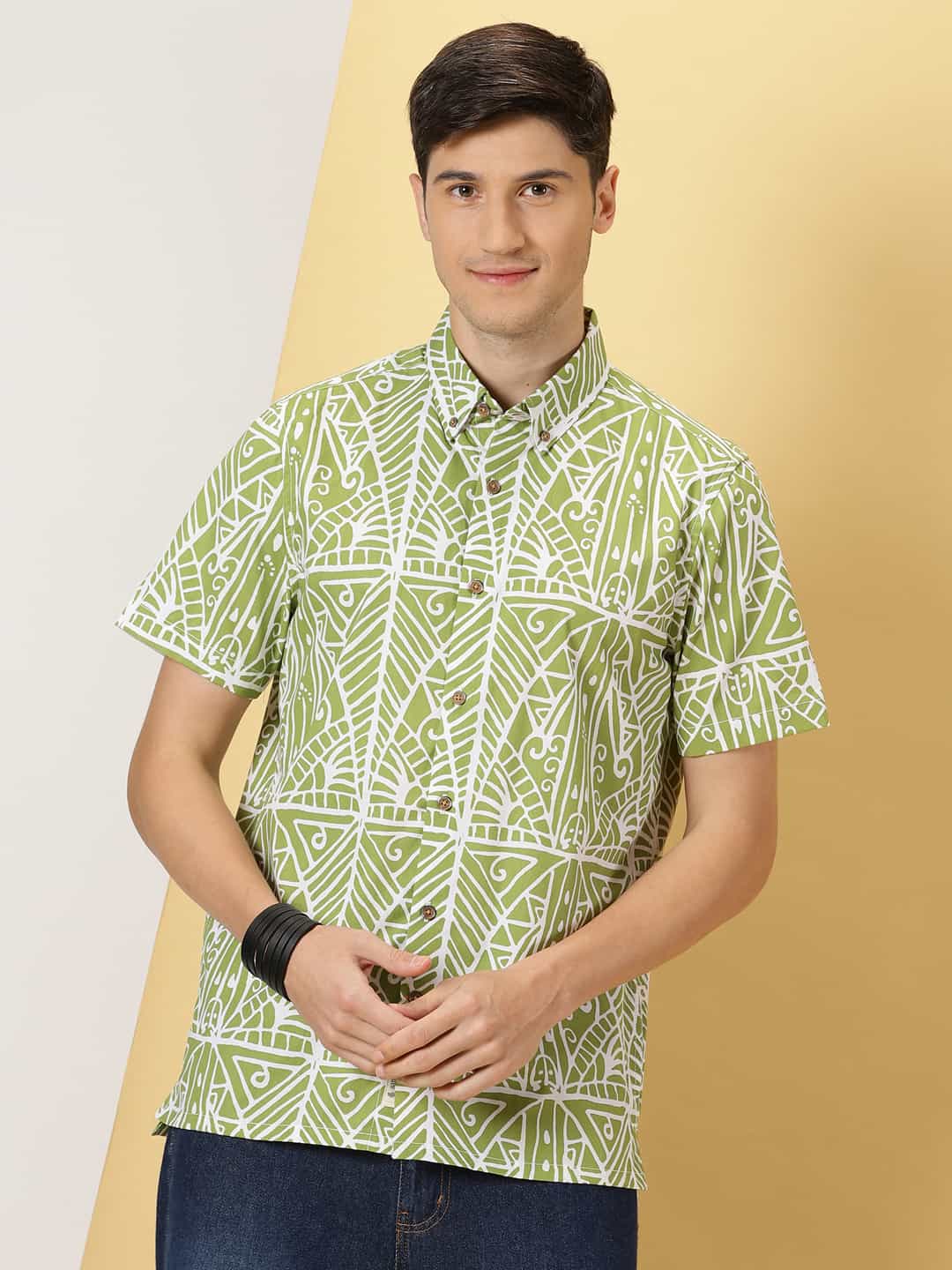 Thomas Scott Men Smart Slim Fit Opaque Printed Casual Shirt