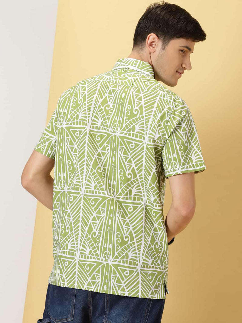 Thomas Scott Men Smart Slim Fit Opaque Printed Casual Shirt
