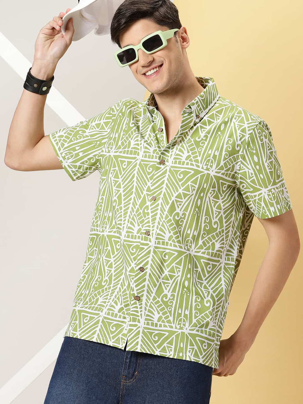 Thomas Scott Men Smart Slim Fit Opaque Printed Casual Shirt