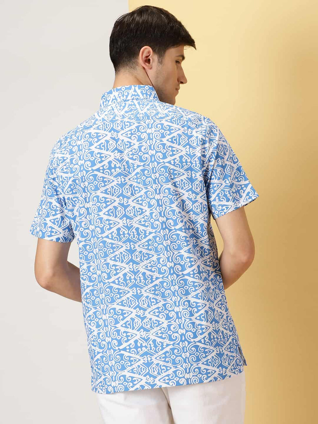 Thomas Scott Men Printed Smart Slim Fit Floral Opaque Casual Shirt