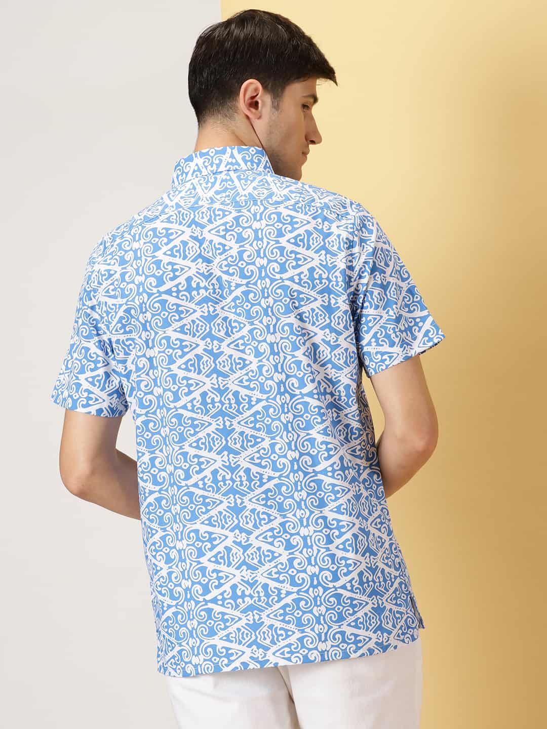 Thomas Scott Men Printed Smart Slim Fit Floral Opaque Casual Shirt