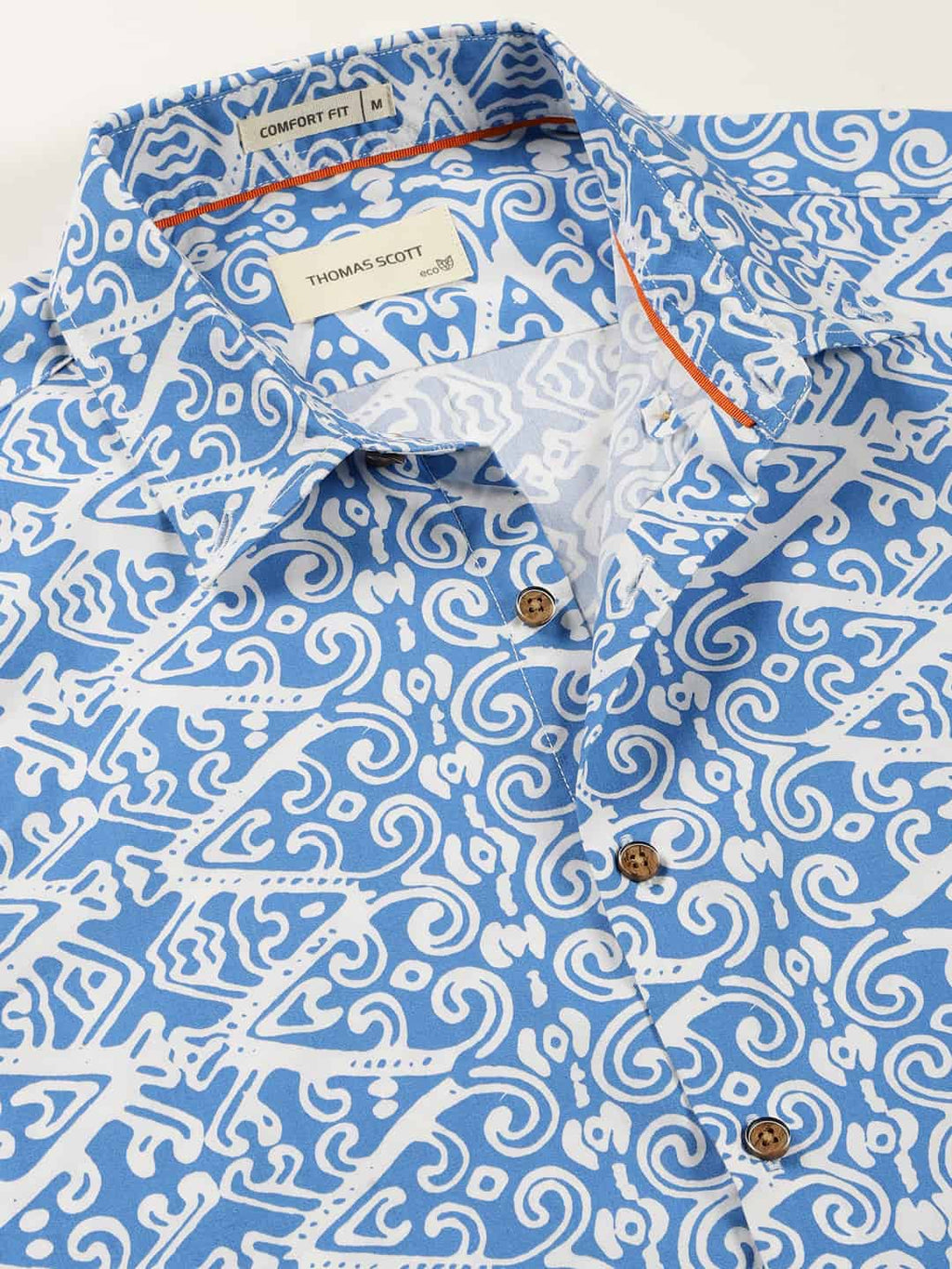 Thomas Scott Men Printed Smart Slim Fit Floral Opaque Casual Shirt