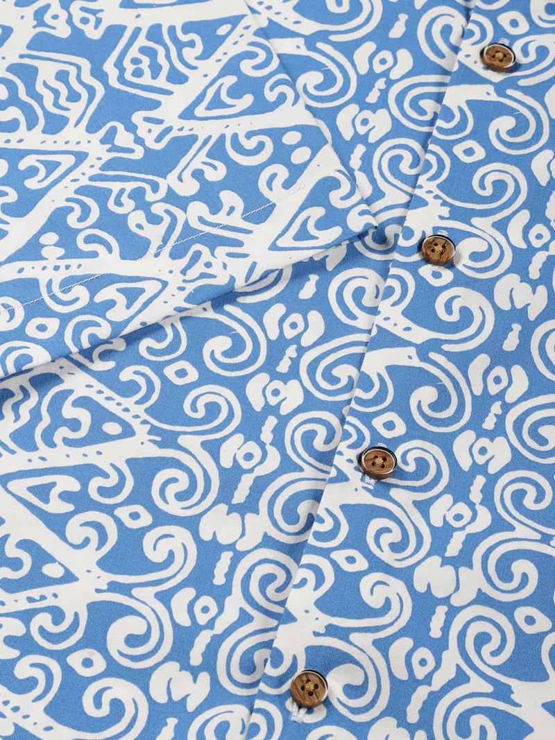 Thomas Scott Men Printed Smart Slim Fit Floral Opaque Casual Shirt
