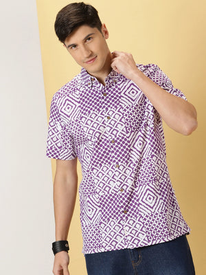 Thomas Scott Men Smart Opaque Printed Cotton Casual Shirt