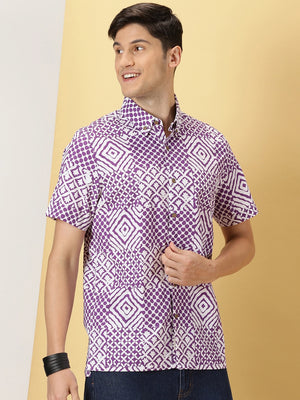 Thomas Scott Men Smart Opaque Printed Cotton Casual Shirt