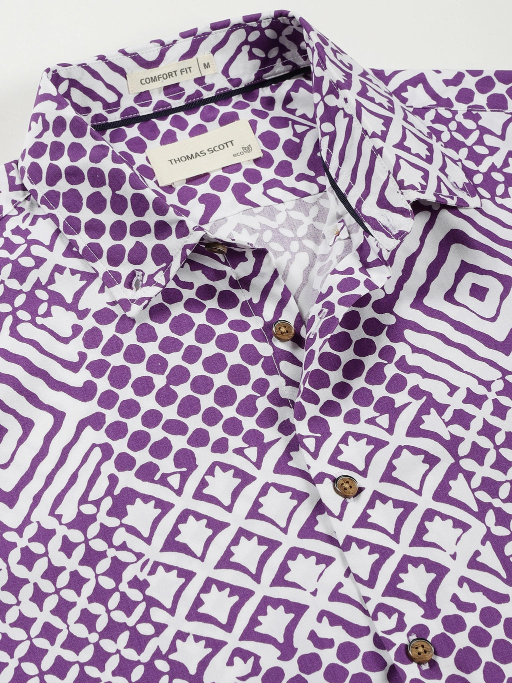 Thomas Scott Men Smart Opaque Printed Cotton Casual Shirt