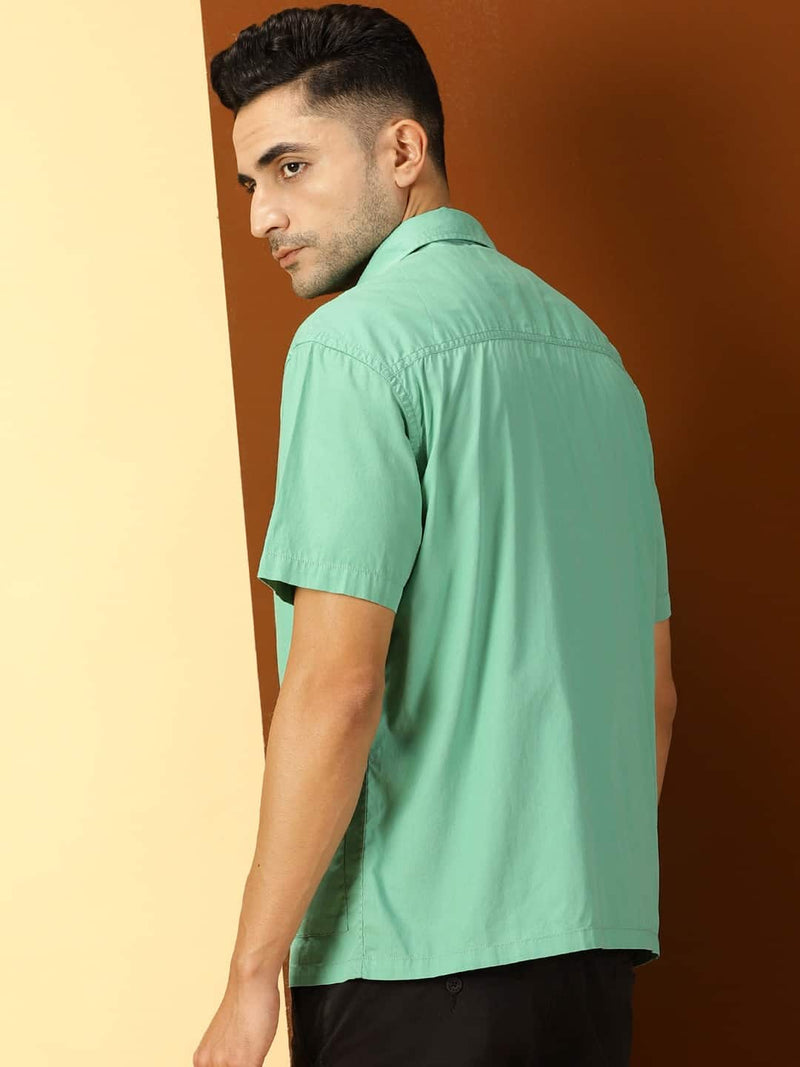 Thomas Scott Men Classic Boxy Short Sleeves Pure Cotton Casual Shirt