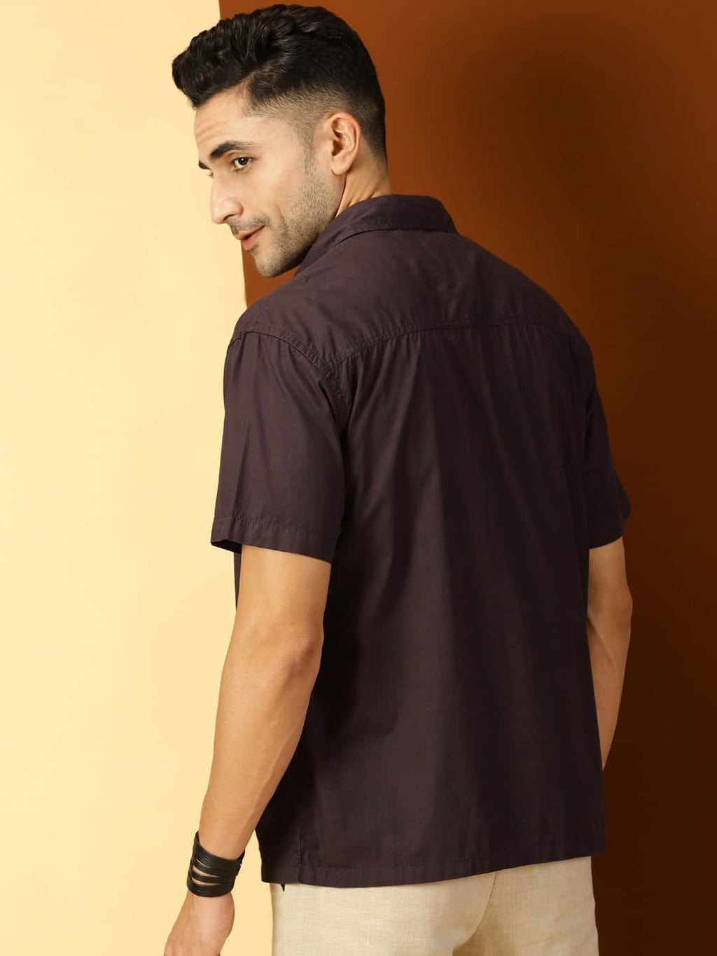 Thomas Scott Men Classic Boxy Short Sleeves Pure Cotton Casual Shirt