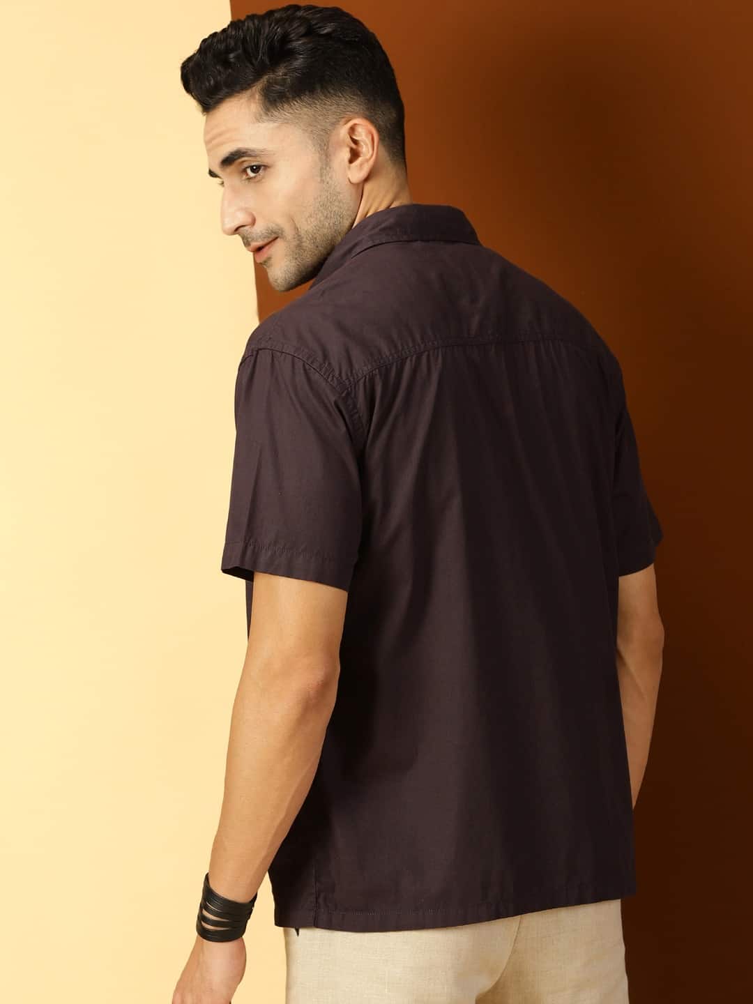 Thomas Scott Men Classic Boxy Short Sleeves Pure Cotton Casual Shirt