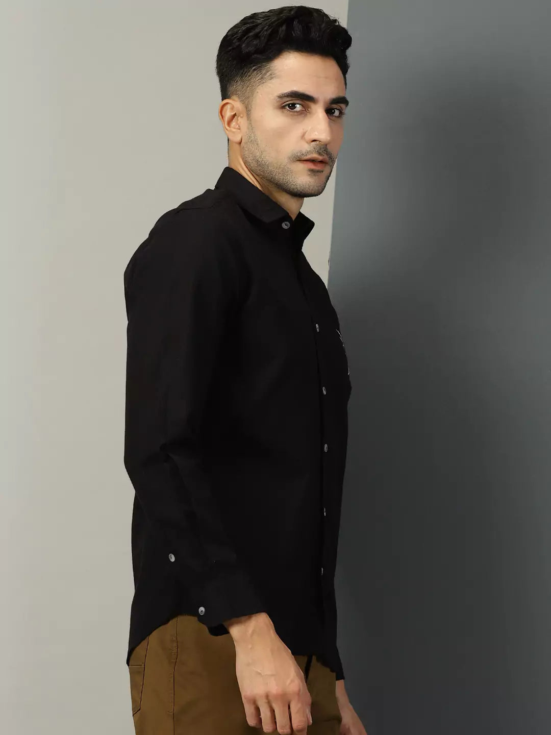 Thomas Scott Men Typography Printed Classic Regular Fit Casual Shirt