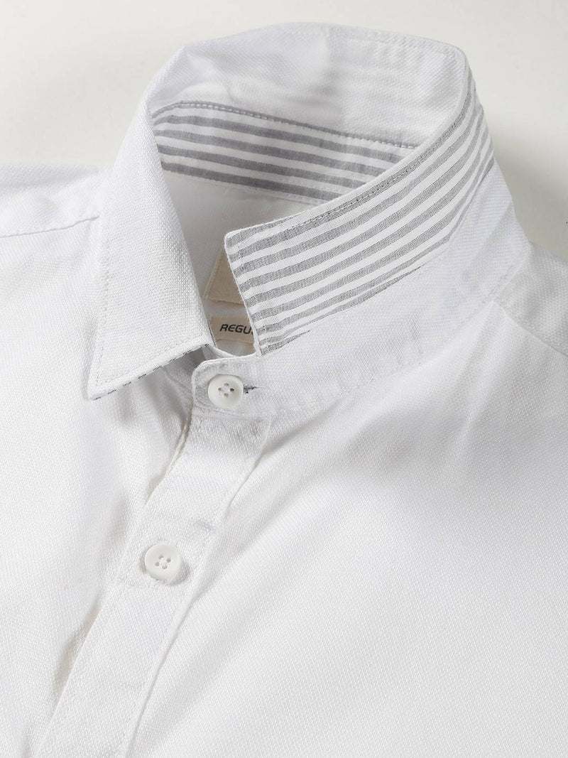 Thomas Scott Men Classic Regular Fit Cotton Oxford Casual Shirt