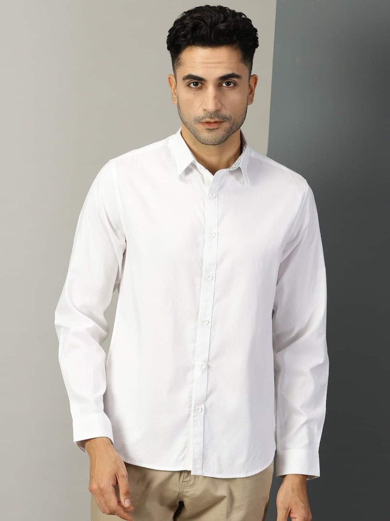 Thomas Scott Men Classic Regular Fit Cotton Oxford Casual Shirt