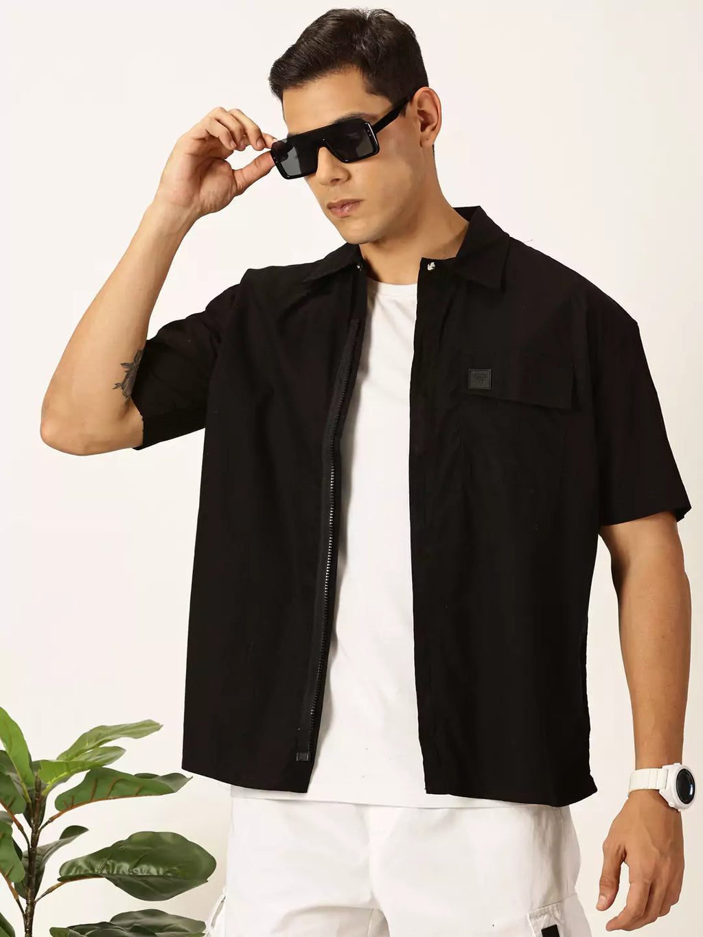 Thomas Scott Men Premium Boxy Pure Cotton Casual Shirt