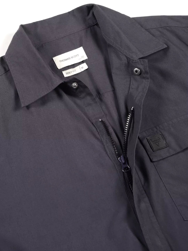 Thomas Scott Men Solid Premium Boxy Opaque Casual Shirt