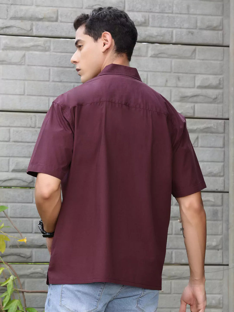 Thomas Scott Men Solid Premium Boxy Opaque Casual Shirt