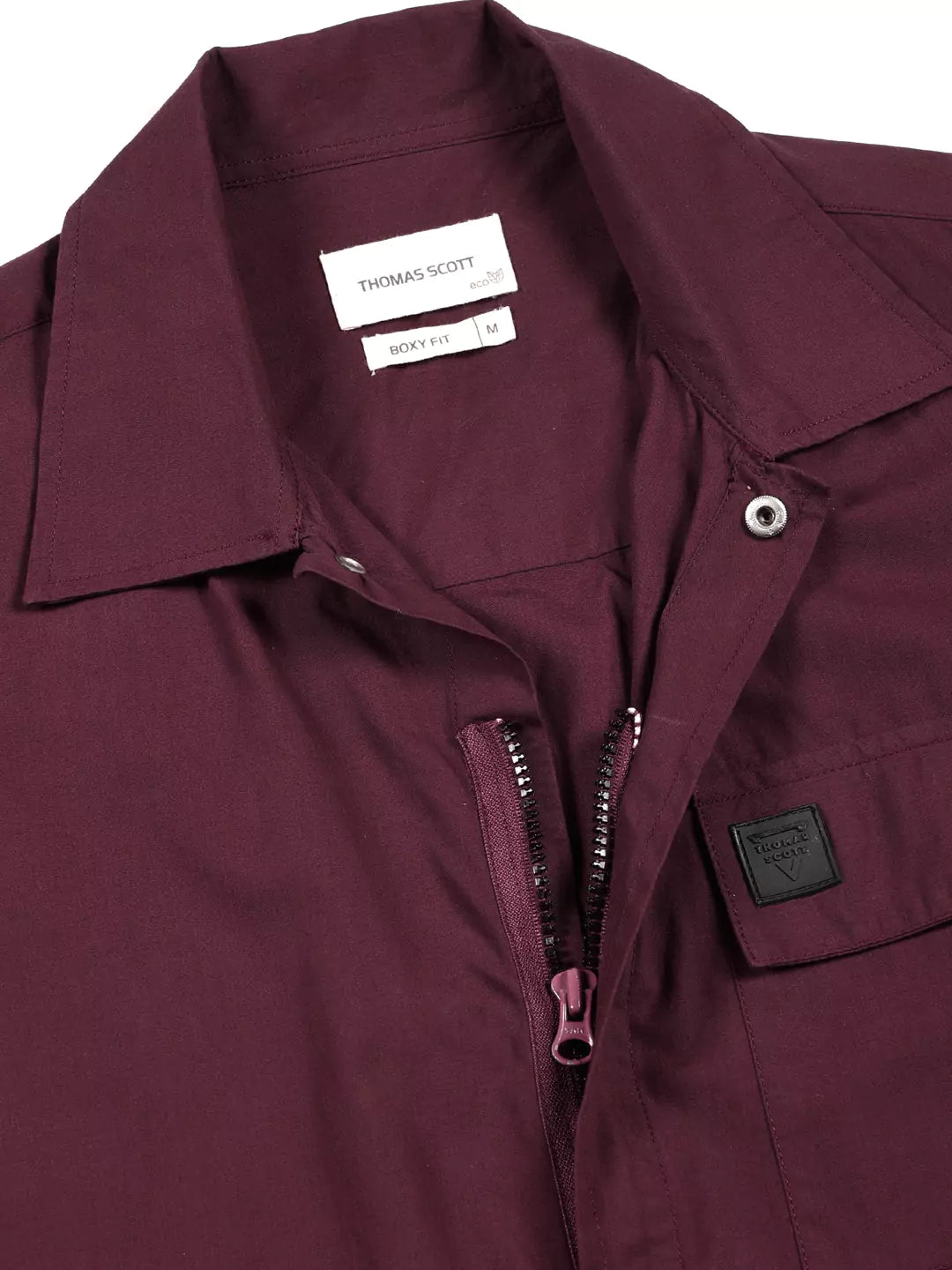 Thomas Scott Men Solid Premium Boxy Opaque Casual Shirt