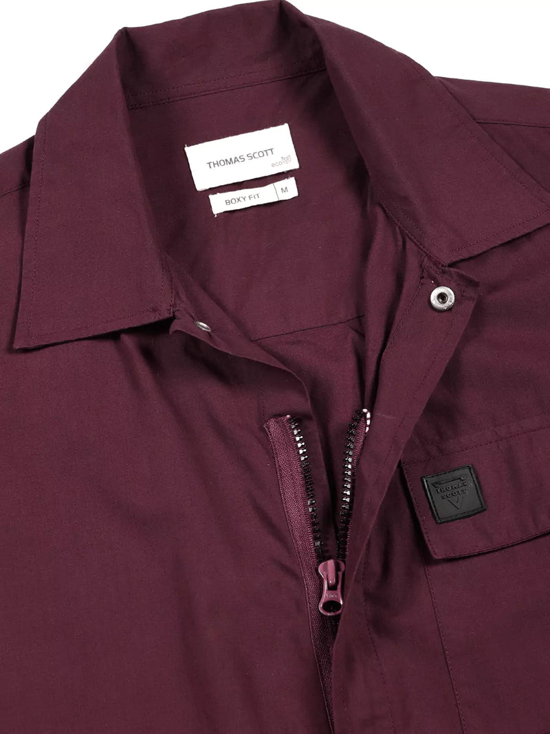 Thomas Scott Men Solid Premium Boxy Opaque Casual Shirt