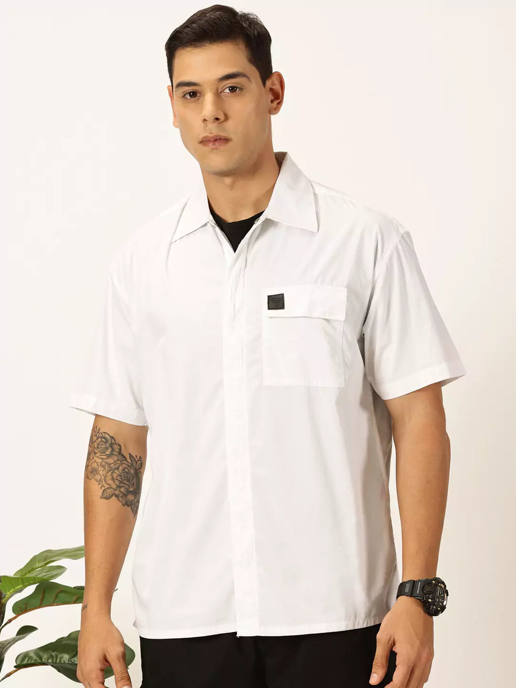 Thomas Scott Men Premium Boxy Pure Cotton Casual Shirt