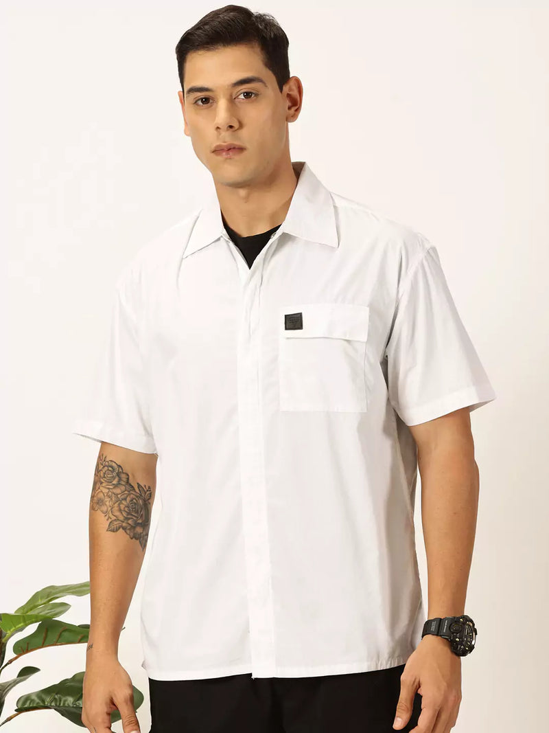 Thomas Scott Men Premium Boxy Pure Cotton Casual Shirt