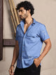 Thomas Scott Men Premium Spread Collar Opaque Cotton Casual Shirt