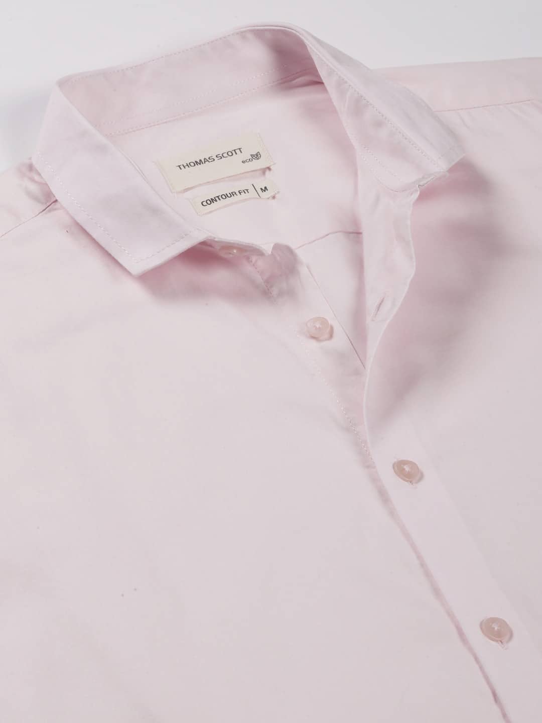 Thomas Scott Men Classic Slim Fit Spread Collar Casual Shirt