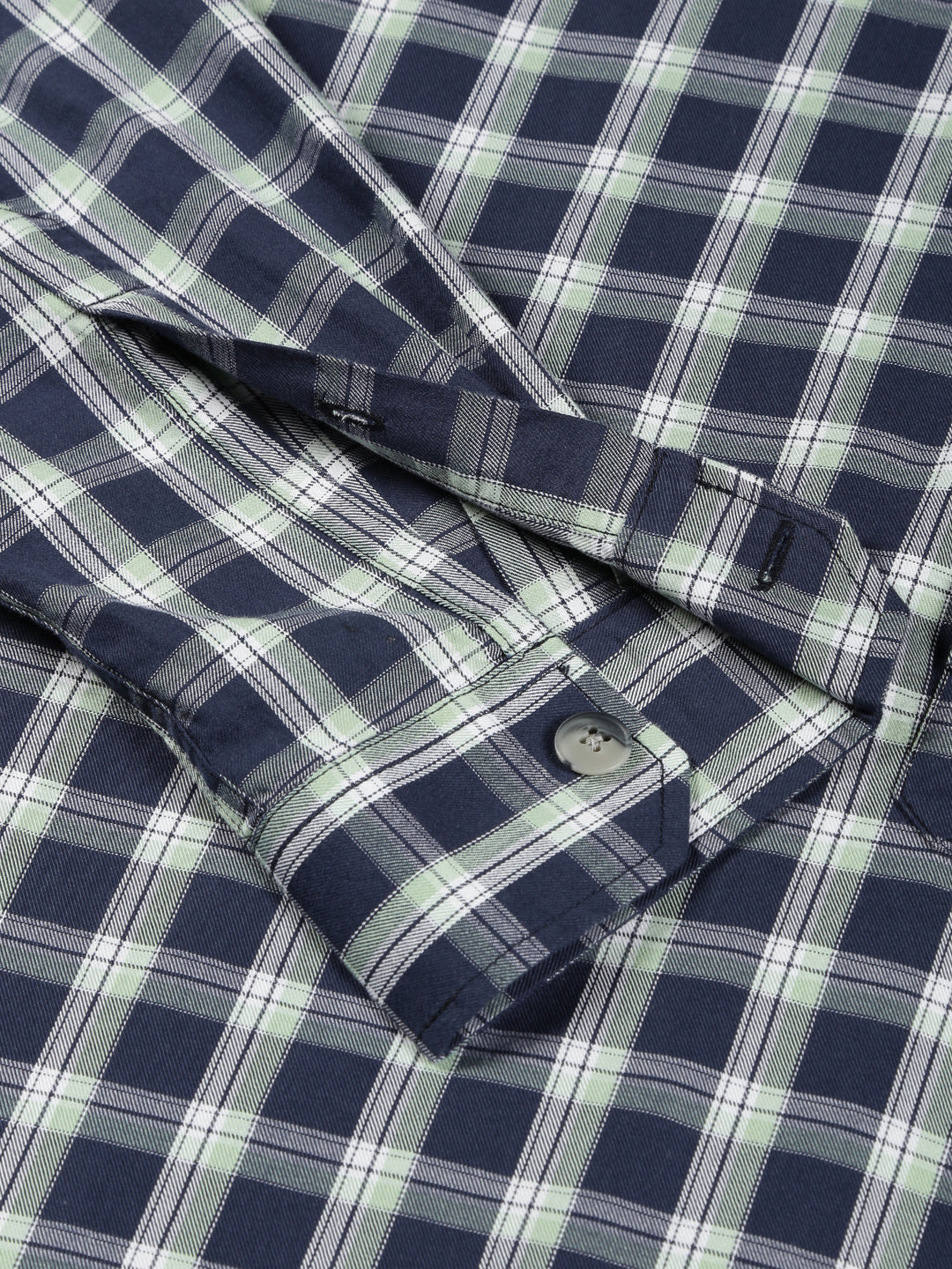 Thomas Scott Men Classic Tartan Checks Roll-Up Sleeves Twill Cotton Hooded Casual Shirt