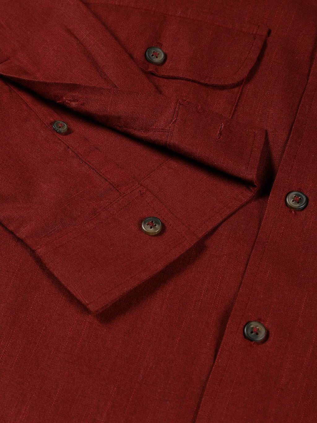 Thomas Scott Men Classic Cuban Collar Cotton Linen Casual Shacket