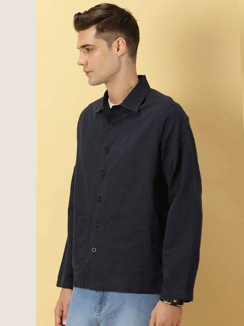 Thomas Scott Men Modern Fit Oversized Cotton Linen Casual Shirt
