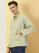 Thomas Scott Men Modern Oversized Fit Box Pocket Cotton Linen Casual Shirt