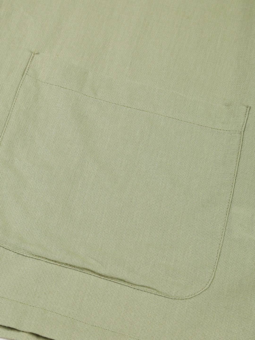 Thomas Scott Men Modern Oversized Fit Box Pocket Cotton Linen Casual Shirt