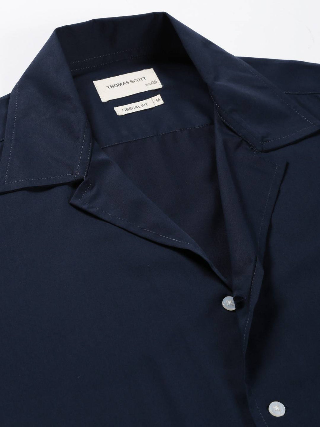 Thomas Scott Men Classic Spread Collar Short Sleeves Casual Shirt