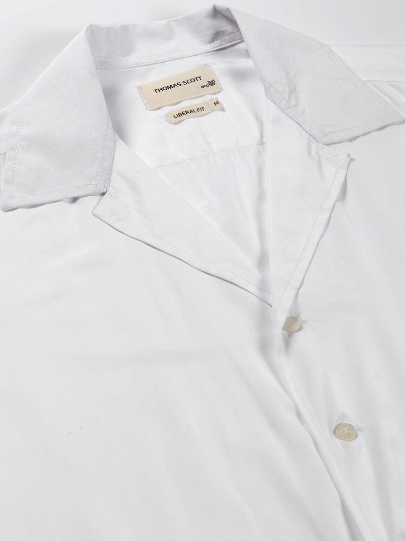 Thomas Scott Men Classic Spread Collar Short Sleeves Casual Shirt