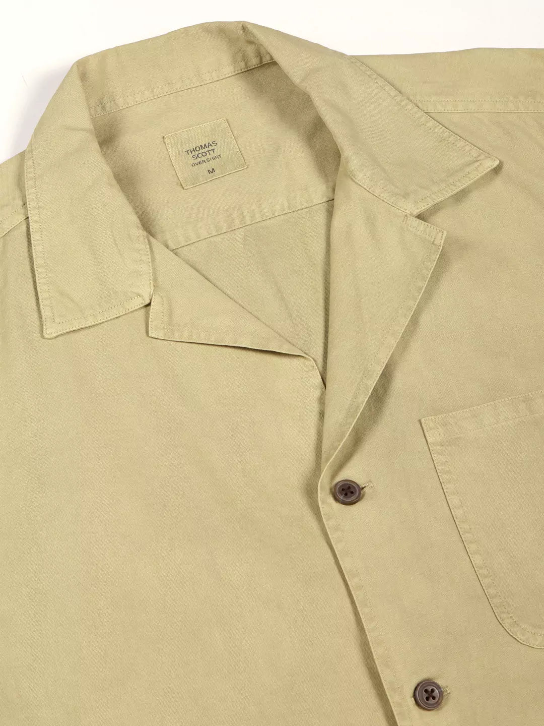 Thomas Scott Men Premium Solid Cuban Collar Pure Cotton Casual Shirt