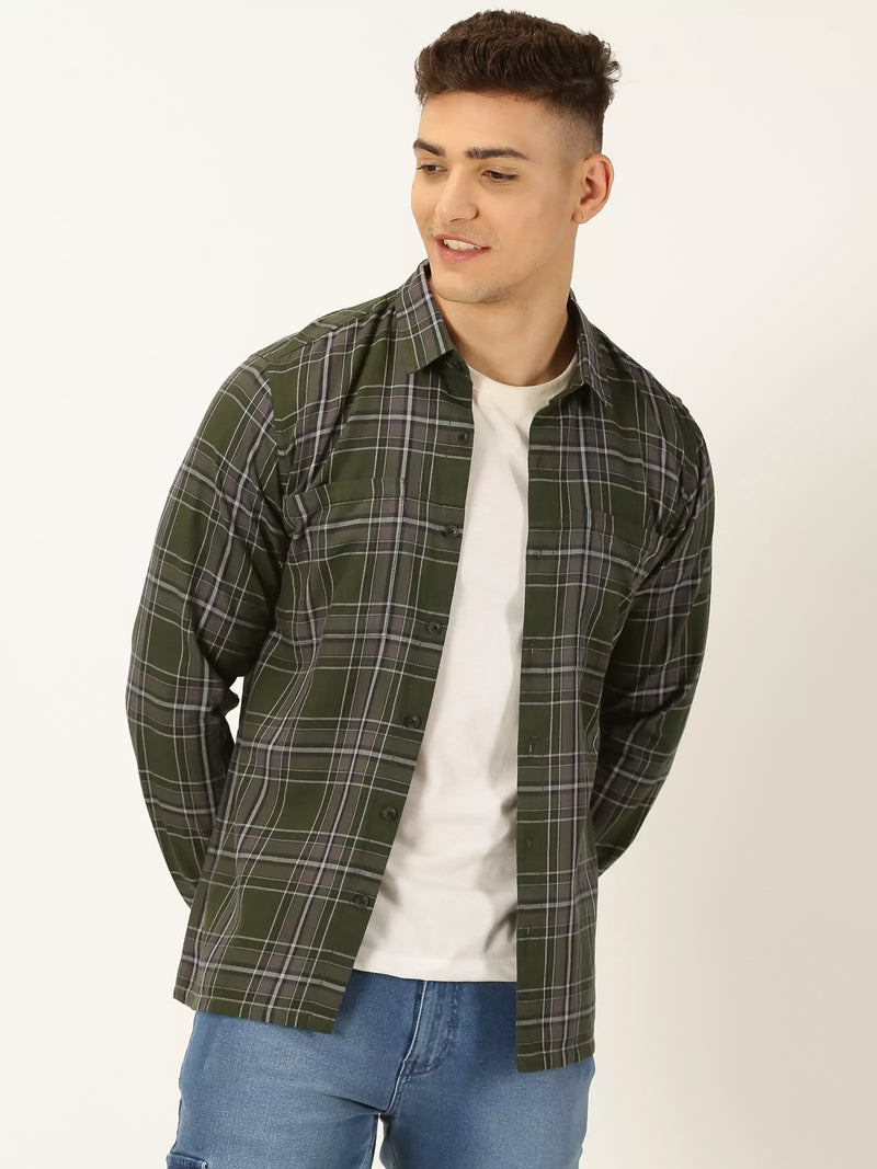 Thomas Scott Men Standard Tartan Checked Casual Shirt
