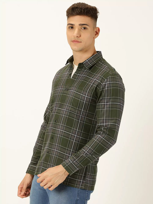 Thomas Scott Men Standard Tartan Checked Casual Shirt