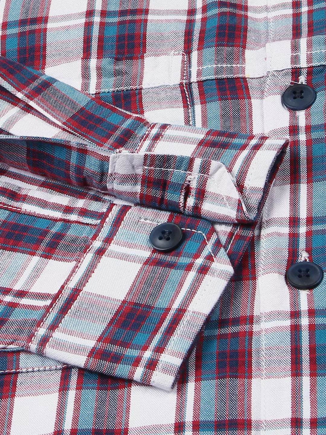 Thomas Scott Men Premium Tartan Checks Opaque Cotton Casual Shirt