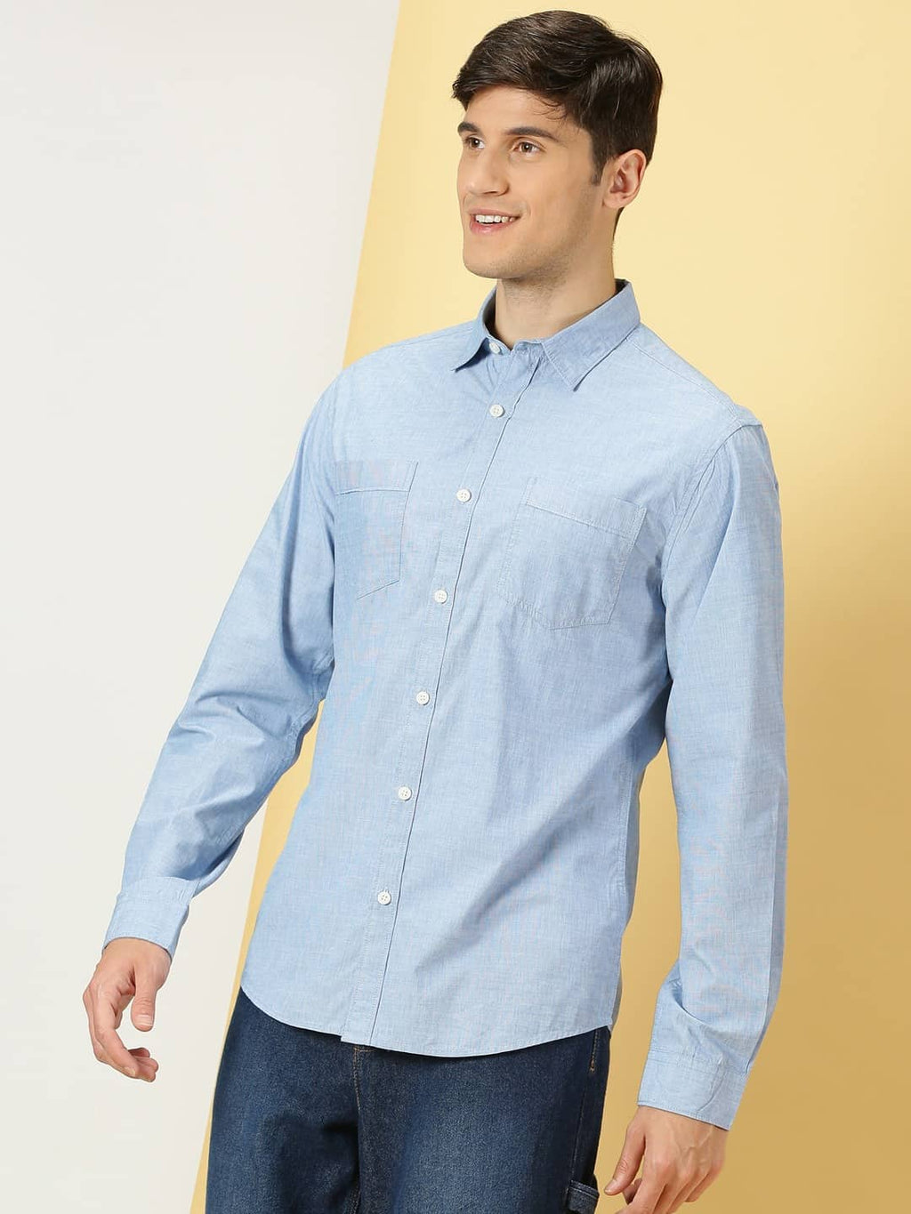 Thomas Scott Men Classic Opaque Cotton Casual Shirt