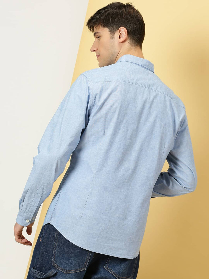 Thomas Scott Men Classic Opaque Cotton Casual Shirt