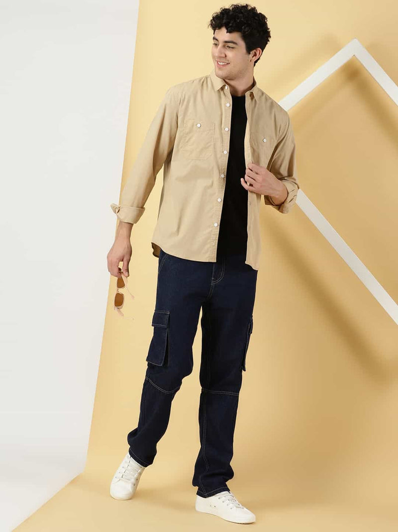 Thomas Scott Men Smart Pure Cotton Casual Shirt