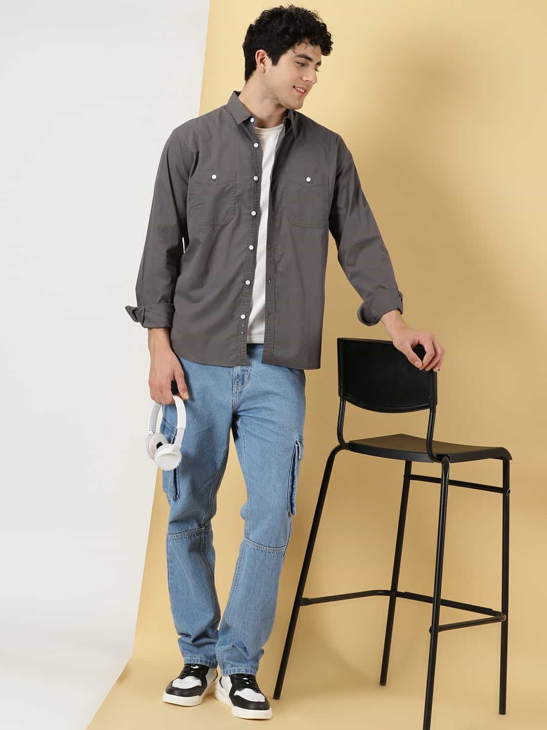 Thomas Scott Men Smart Pure Cotton Casual Shirt