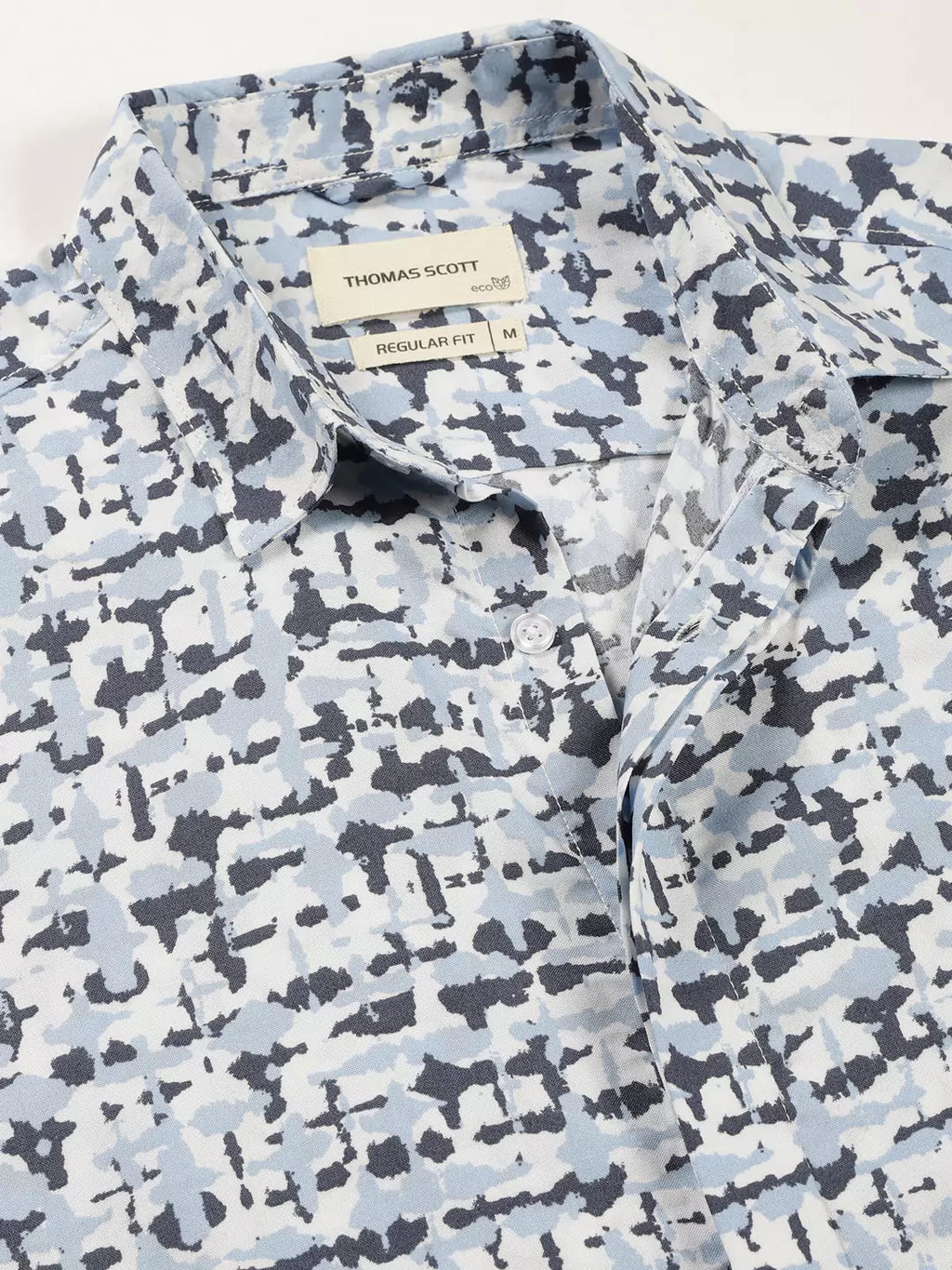 Thomas Scott Men Classic Abstract Printed Cotton Shirt