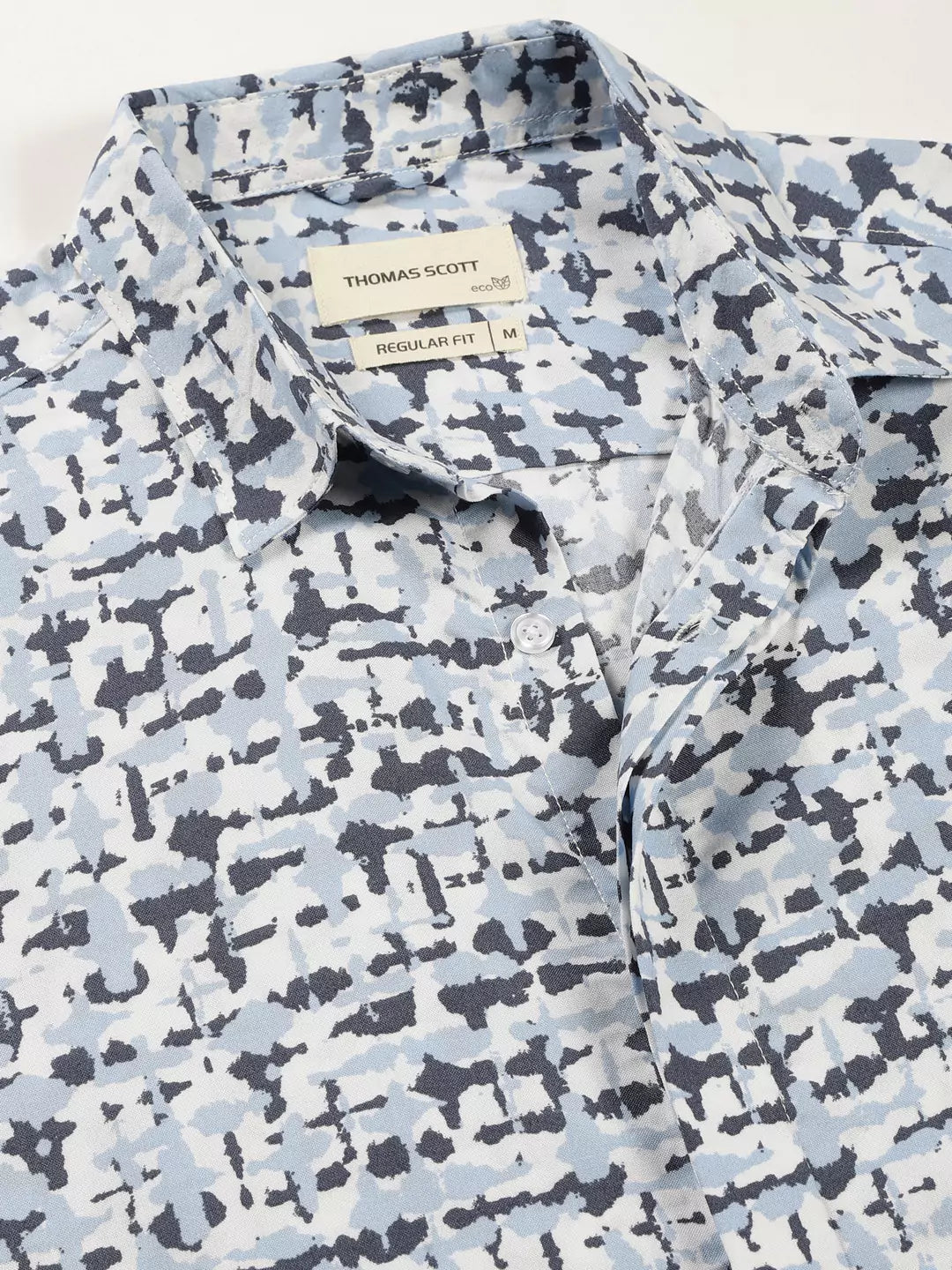 Thomas Scott Men Classic Abstract Printed Cotton Shirt