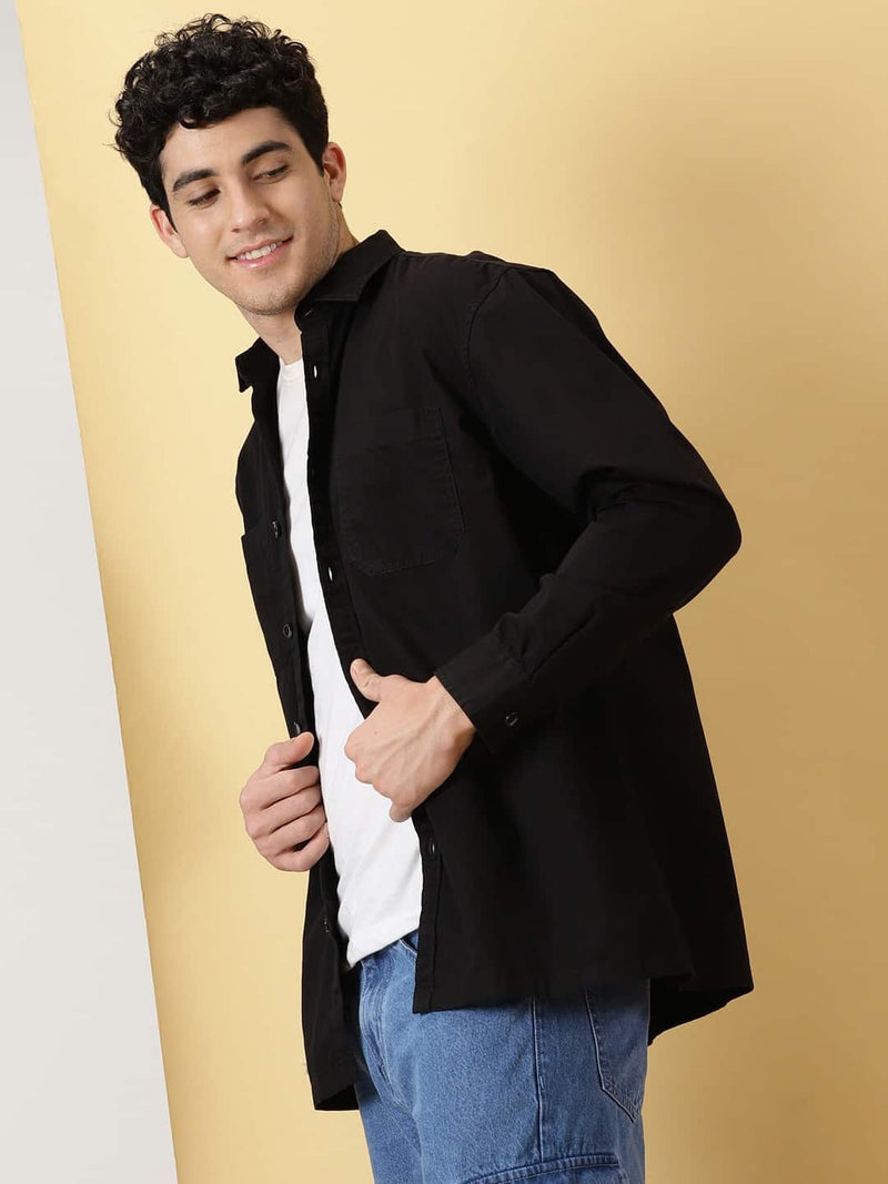 Thomas Scott Men Smart Pure Cotton Oversized Casual Shirt