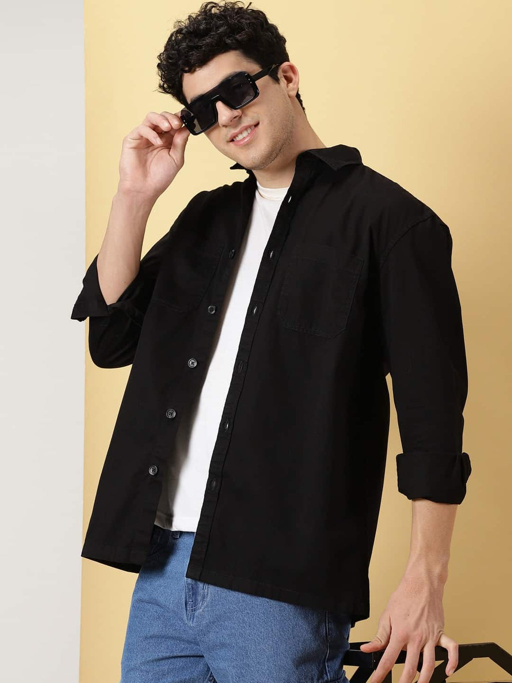 Thomas Scott Men Smart Pure Cotton Oversized Casual Shirt