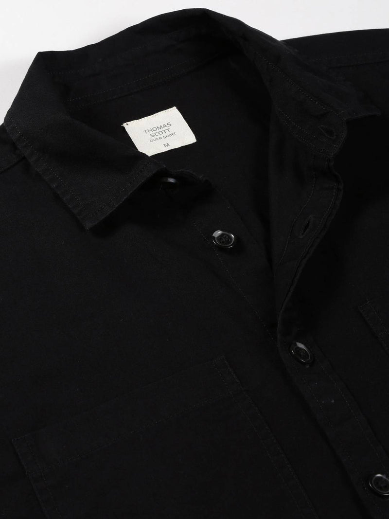 Thomas Scott Men Smart Pure Cotton Oversized Casual Shirt